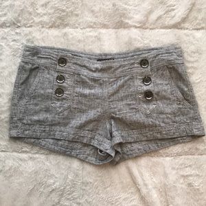 Express gray linen low rise shorts